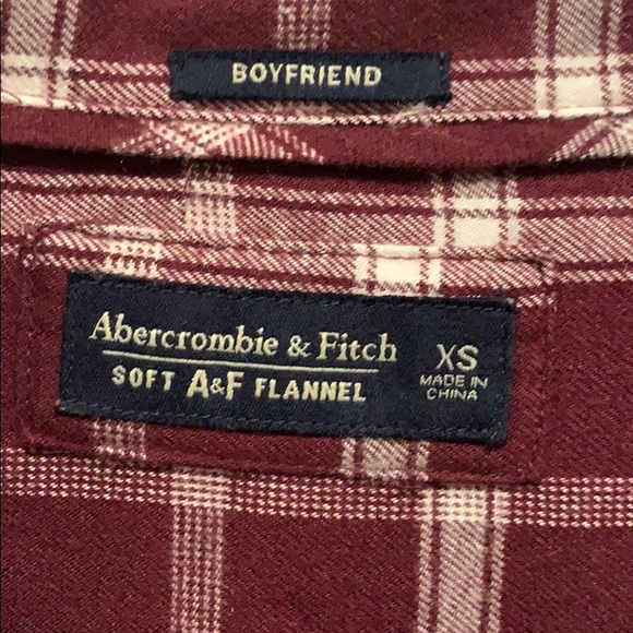 Red & White Button Down Boyfriend Plaid Shirt - Picture 2 of 2